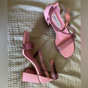 Chelsea & Violet pink ankle strap heels